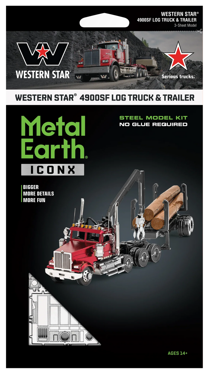 Metal Earth - Western Star 4900SB Log Truck & Trailer (ICONX)
