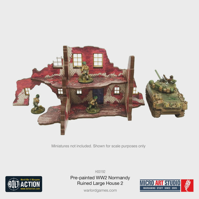 Micro Art Studio - WW2 Normandy Ruined Large House 2 (H00192)