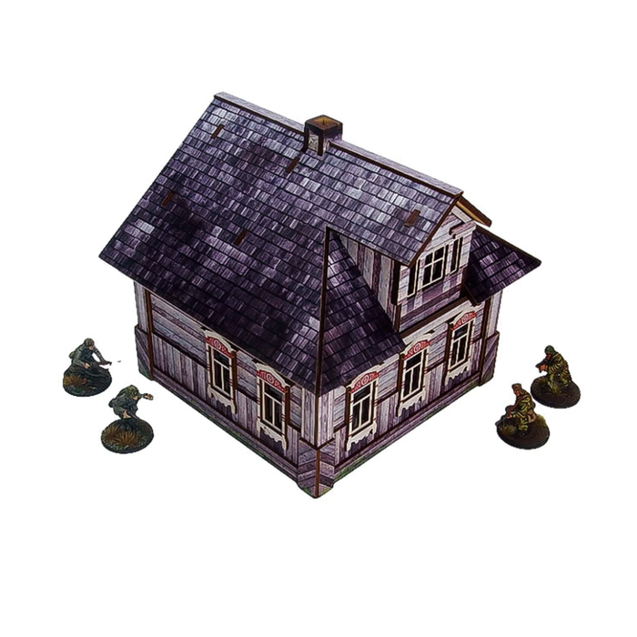 Micro Art Studio - WW2 Ostfront Village  Whitewashed Dacha (1)  (H00235)
