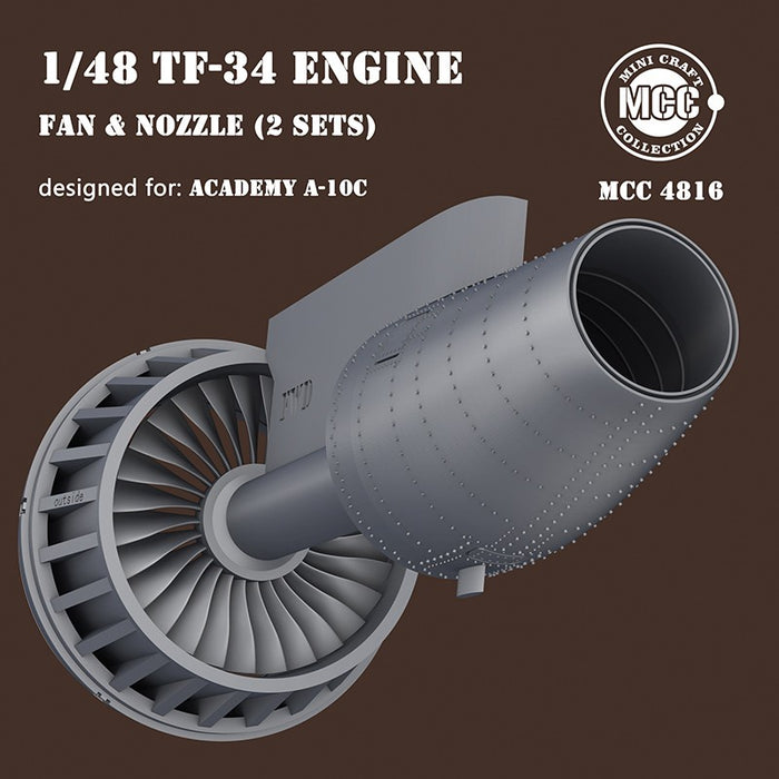 Mini Craft Collection - 1/48 A-10C Thunderbolt II engine Fan blades and Nozzles  (for Academy kit)