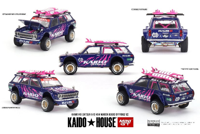 Mini GT - 1/64 Datsun 510 4x4 Wagon Offroad V2 (Kaido House)