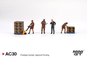 Mini GT - 1/64 Figurine: UPS Driver and workers
