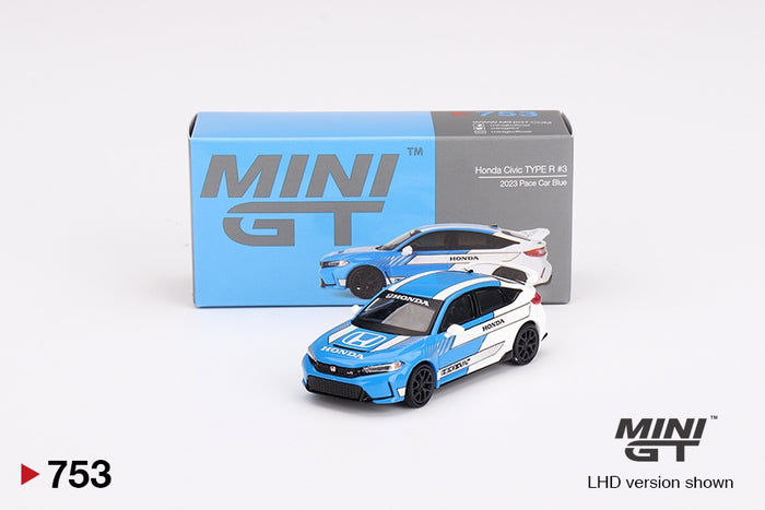 Mini GT - 1/64 Honda Civic Type R #3 2023 Pace Car (Blue)