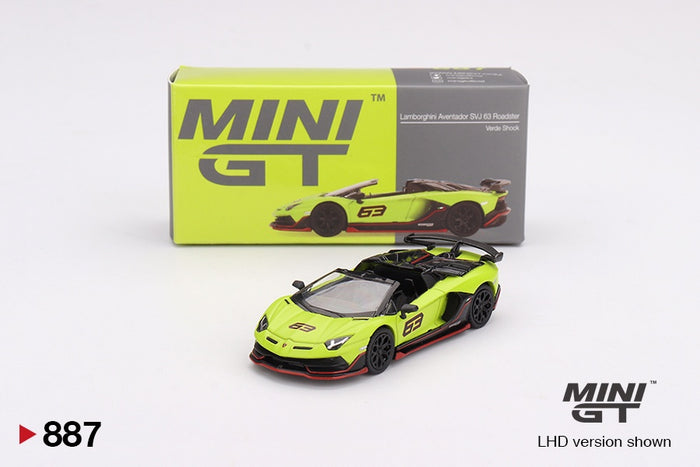 Mini GT - 1/64 Lamborghini Aventador SVJ 63 Roadster Verde Shock