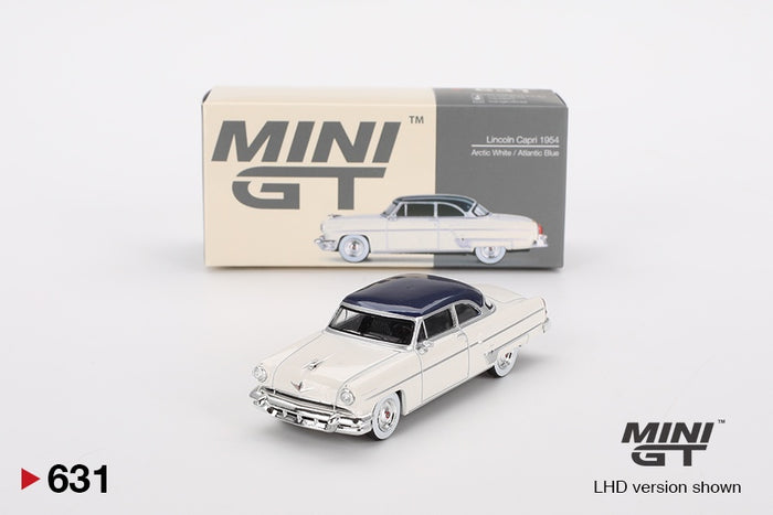 Mini GT - 1/64 Lincoln Capri 1954 (Arctic White / Atlantic Blue)