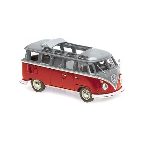Minichamps - 1/43 Volkswagen T1 Samba Bus 1963 Grey/Red