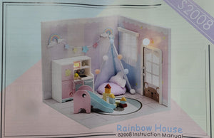 Pocohouze - Mini DIY House - Rainbow House w/ LED Light