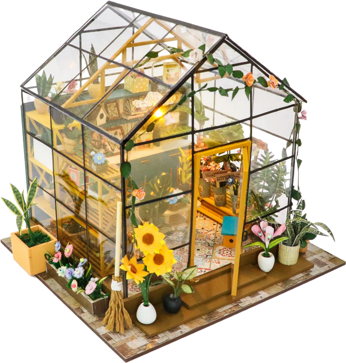 Pocohouze - Mini DIY House - Sunshine Flower House w/ Light