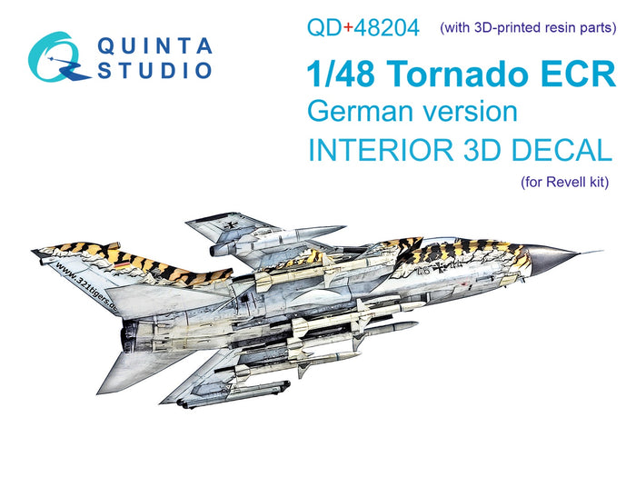 Quinta Studio QD+48204 - 1/48 Tornado ECR German 3D Coloured Interior (for Revell kit)