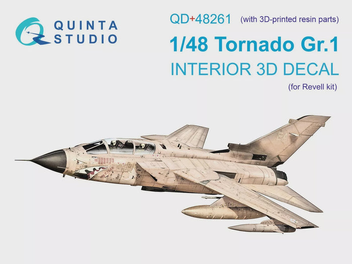 Quinta Studio QD+48261 - 1/48 Tornado GR.1 3D-Printed & coloured Interior (for Revell kit)