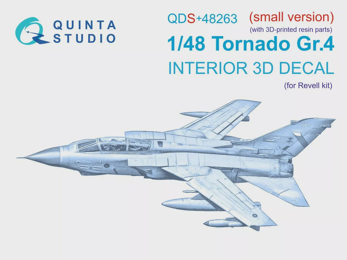 Quinta Studio QDS+48263 - 1/48 Tornado GR.4 3D-Printed & Coloured Interior (Revell) Small