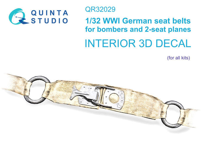 Quita Studio QR32029 - 1/32 WWI German Seat Belts for Bombers