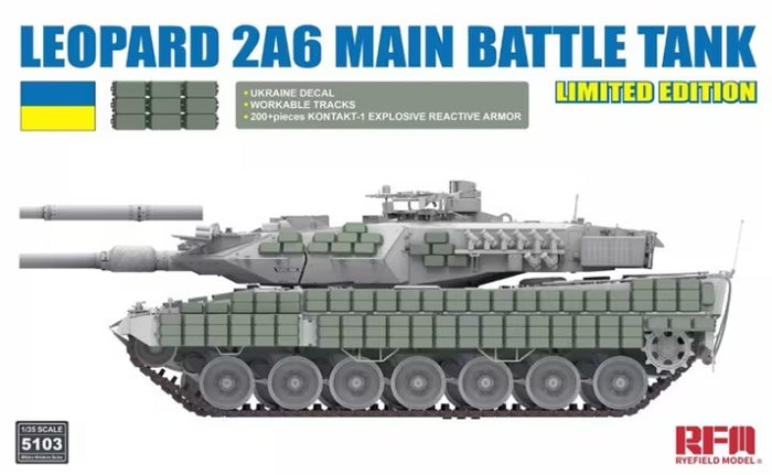 RFM - 1/35 Leopard 2A6 Main Battle Tank w/ Ukraine Decal