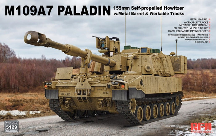 RFM - 1/35 M109A7 Paladin 155 mm Self-Propelled Howitzer with Workable Tracks