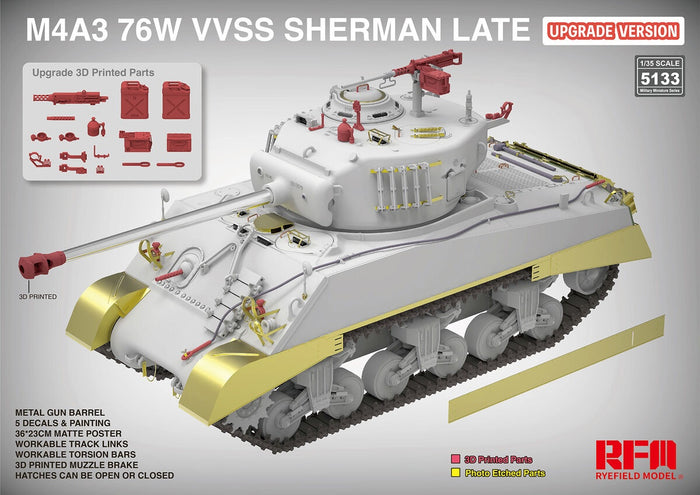 RFM - 1/35 M4A3 76W VVSS Sherman Late (Updated Version)