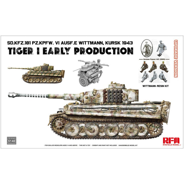 RFM - 1/35 Sd.Kfz.181 TIGER I Early Prod. - KURSK 1943 w/ Engine & WITTMANN Resin figure