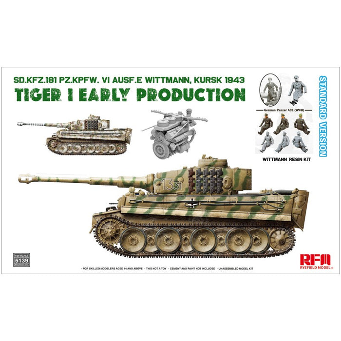 RFM - 1/35 Sd.Kfz.181 TIGER I Early Production -  KURSK 1943 w/ Wittman Resin figure - Standard Version