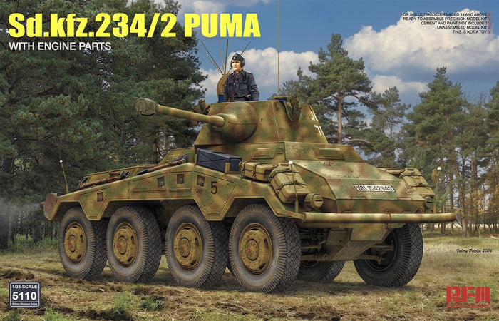 RFM - 1/35 Sd.Kfz 234/2 Puma w/ Engine Parts