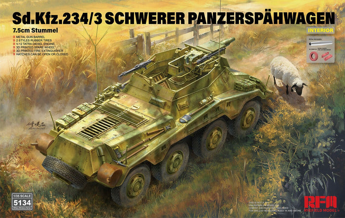 RFM - 1/35 Sd.Kfz.234/3 Schwerer Panzerspahwagen 7.5cm Stummel