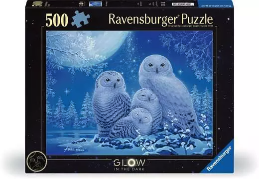 Ravensburger - Owls In Moonlight (500pcs) (Glow in the Dark)