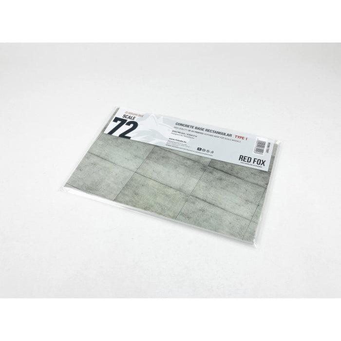 Red Fox Studio 72007 - 1/72 Concrete Base Rectangular Type 1 250x160mm (Universal)