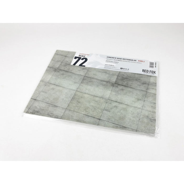 Red Fox Studio 72008 - 1/72 Concrete Base Rectangular Type 2 300x230mm (Universal)