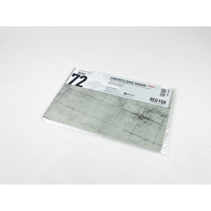 Red Fox Studio 72009 - 1/72 Concrete Base Square Type 1 250x160mm (Universal)