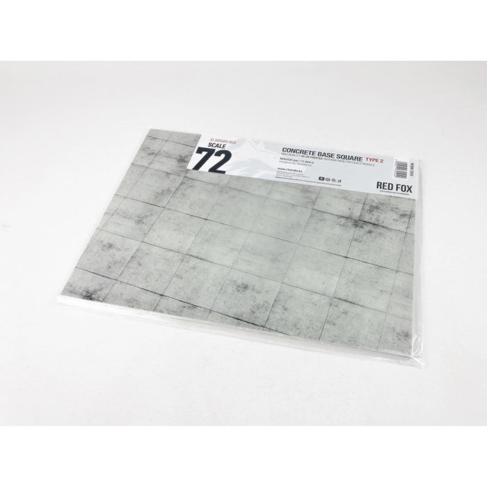 Red Fox Studio 72010 - 1/72 Concrete Base Square Type 2 300x230mm (Universal)