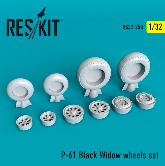 Reskit - 1/32 P-61 Black Widow Wheels Set (RS32-0258)