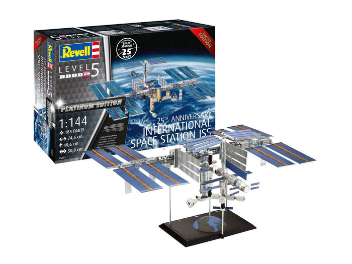 Revell - 1/144 ISS Platinum Edition - Gift Set 25th Anniversary (Model Set Incl.Paint)