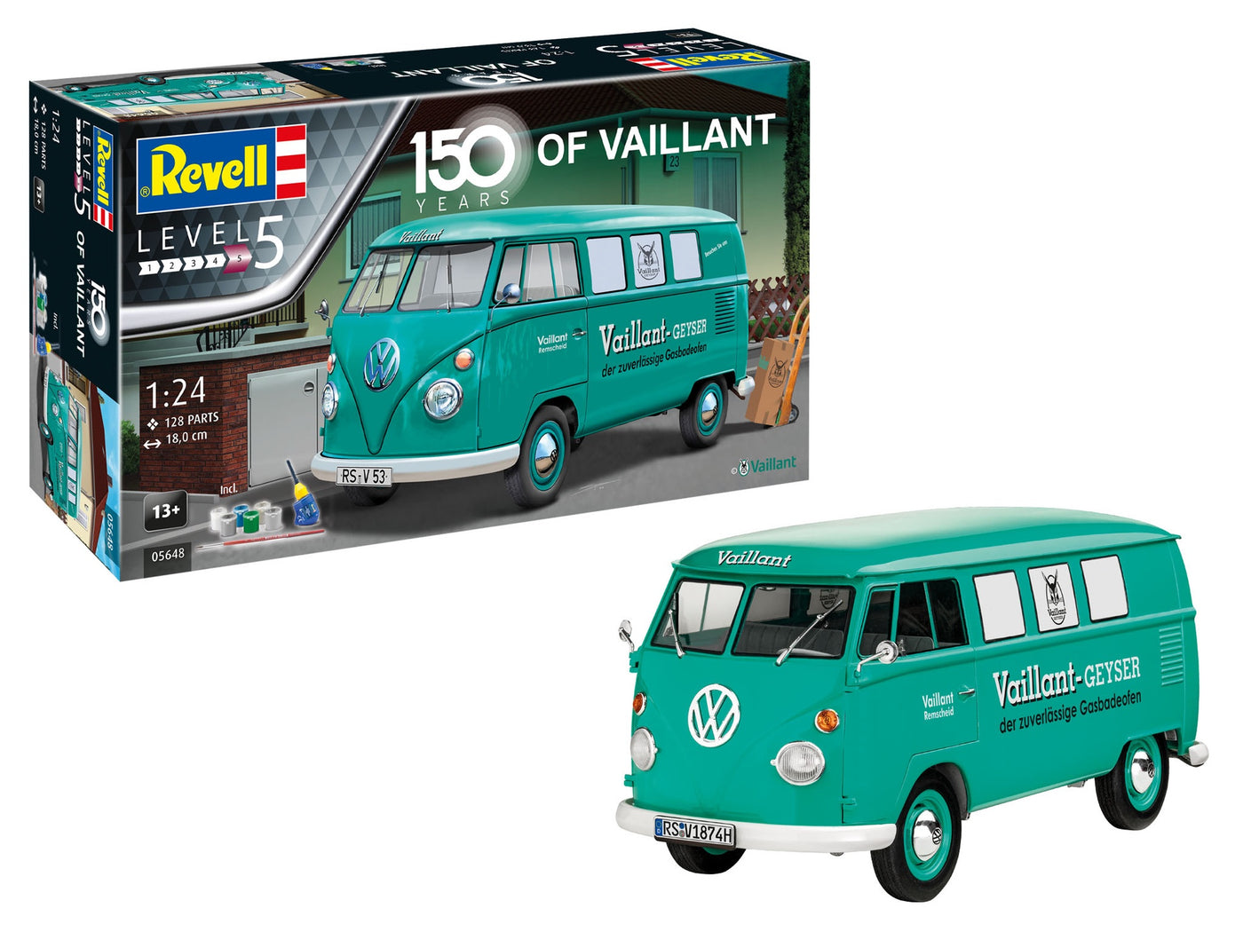 Set de plastimodelismo Revell Kombi VW T1 Camper - 1/24 7674 7674 1:24 Set de plastimodelismo Revell Kombi VW T1 Camper - 1/24 7674 7674 1:24