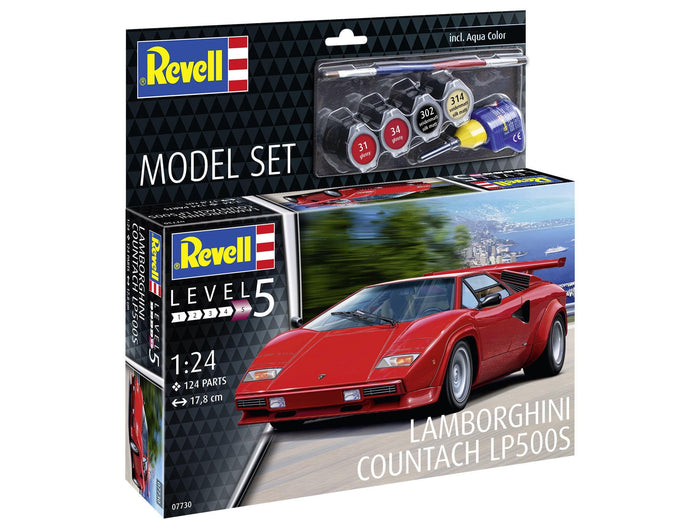 Revell - 1/24 Lamborghini Countach LP500S (Model Set Incl. Paint)