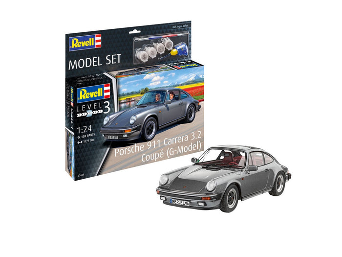 Revell - 1/24 Porsche 911 Carrera 3.2 Coupe (Model set Incl. Paint)