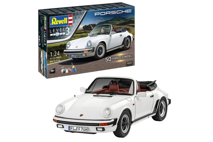 Revell - 1/24 Porsche 911 G-Model Carrera (Cabriolet) 50 Years Of The G Model (Model set Incl. Paint)