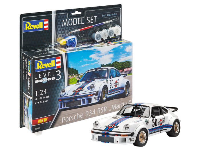 Revell - 1/24 Porsche 934 RSR "Martini Racing" (Model Set Incl. Paint)