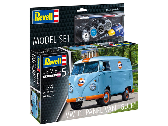 Revell - 1/24 VW T1 Panel Van (Gulf) (Model Set Incl. Paint)