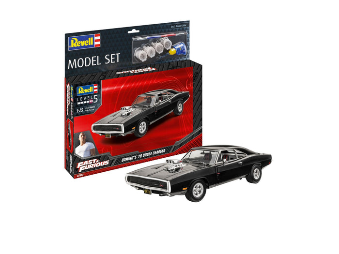 Revell - 1/25 Fast & Furious Dominic's 1970 Dodge Charger (Model Set Incl. Paint)