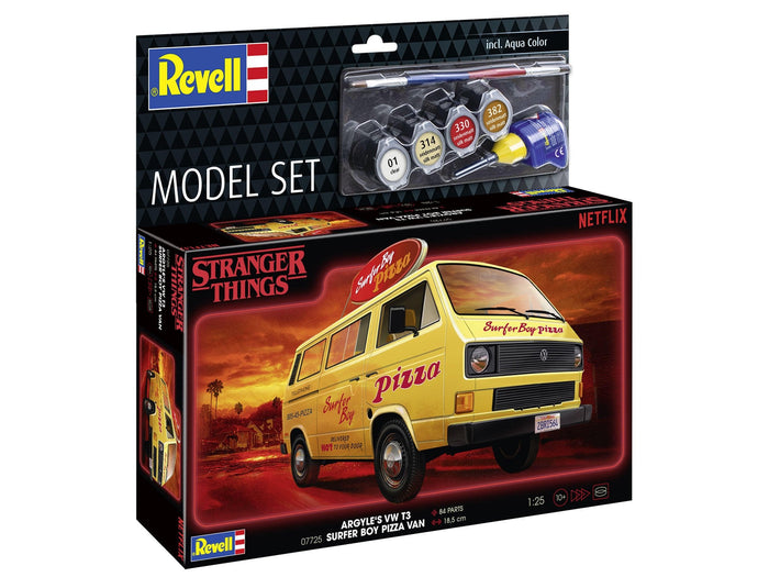 Revell - 1/25 Stranger Things VW T3 Bus Surfer Boy (Model Set Incl. Paint)