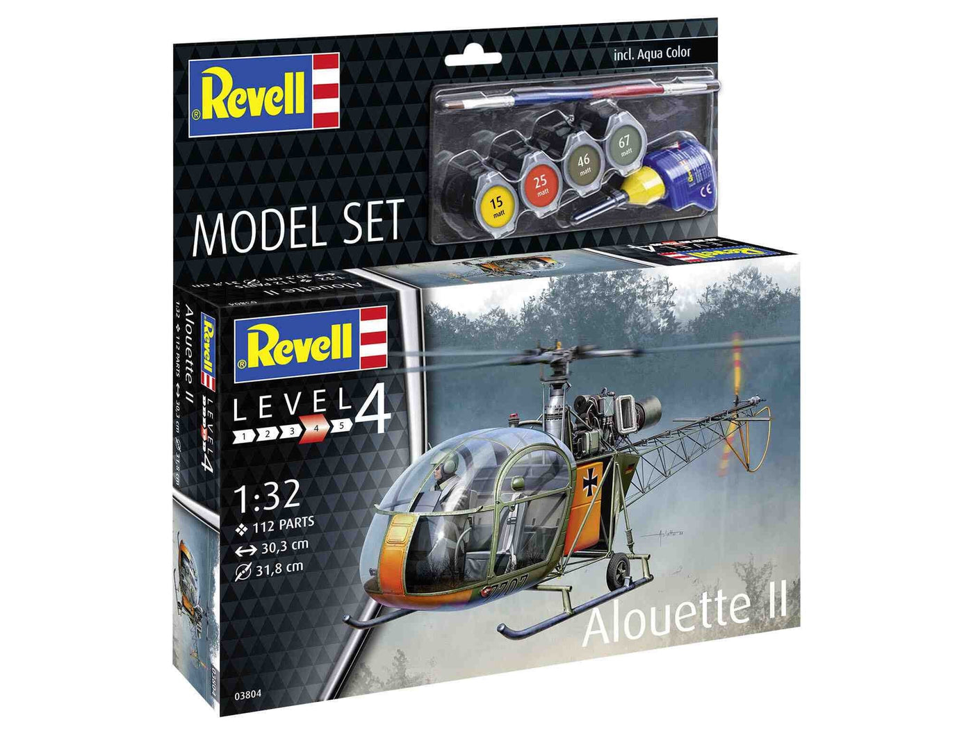 Revell File Set Revell - 1/32 Alouette II (Model Set Incl. Paint) – Jix Hobbies