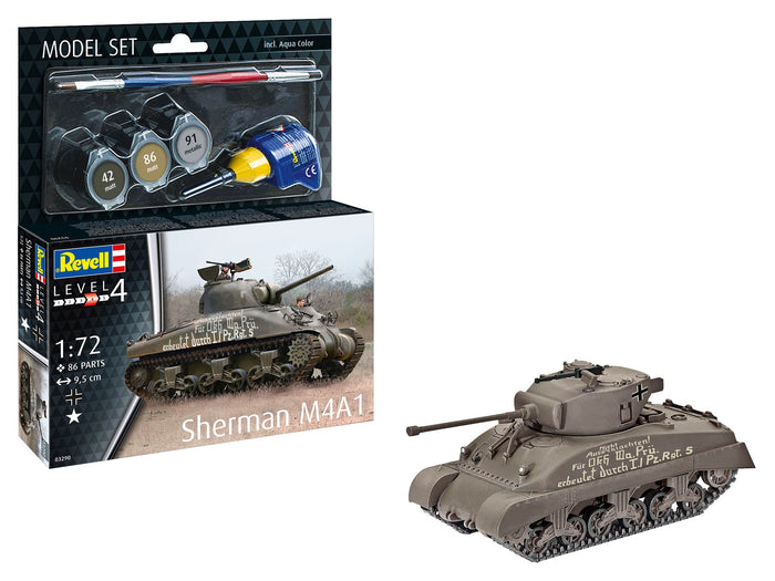 Revell - 1/72 Sherman M4A1 (Model Set Incl. Paint)
