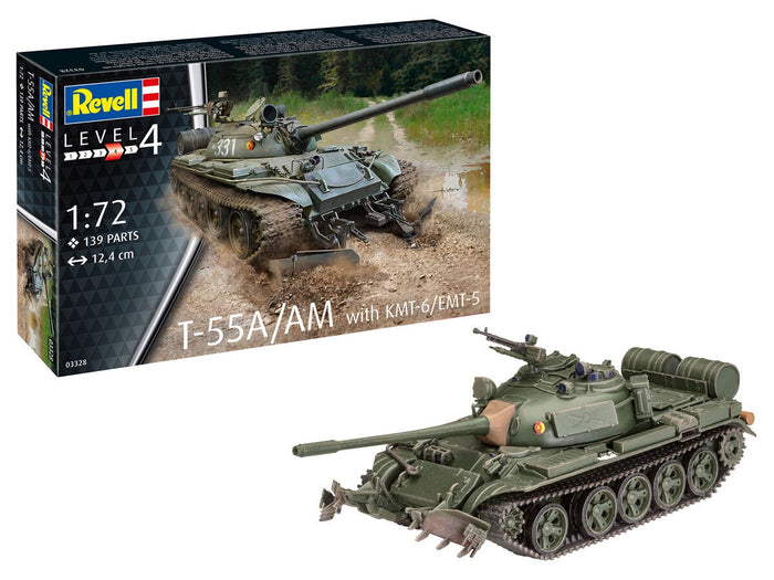 Revell - 1/72 T-55A/AM w/ KMT-6/EMT-5 Mine Plough