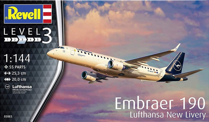 Revell - 1/144 Embraer 190 Lufthansa (New Livery)