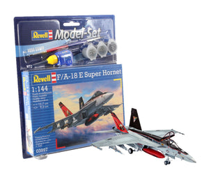 Revell - 1/144 F/A18e Super Hornet (Model set Incl.Paint)
