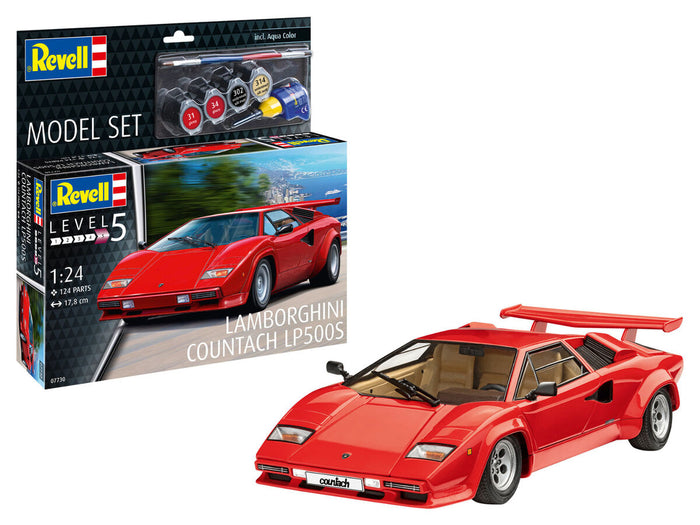 Revell - 1/24 Lamborghini Countach LP500S (Model Set Incl. Paint)