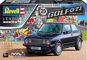 Box of the Revell - 1/24 VW Golf 1 GTi Pirelli 35th Anniversary (Model Set Incl. Paint)