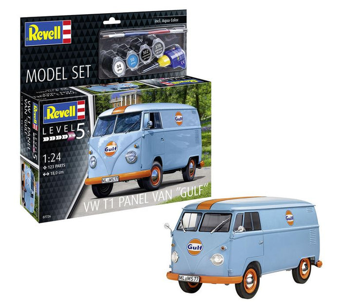 Revell - 1/24 VW T1 Panel Van (Gulf) (Model Set Incl. Paint)