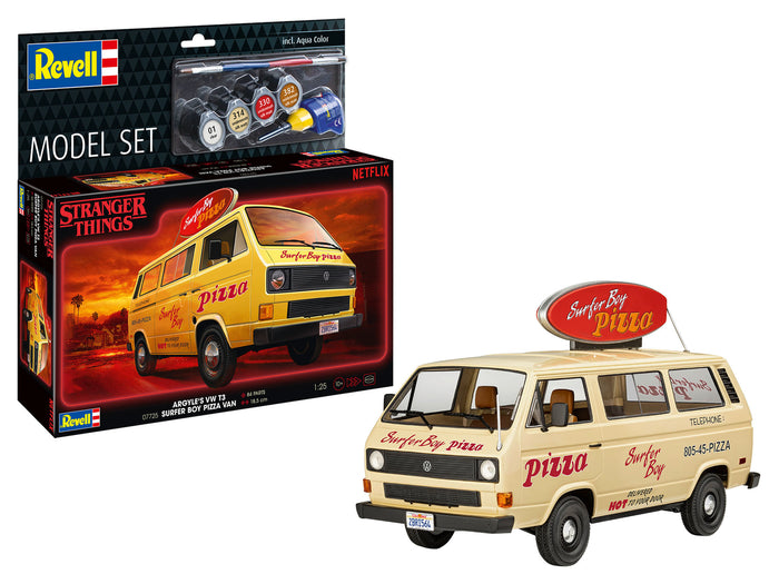 Revell - 1/25 Stranger Things VW T3 Bus Surfer Boy (Model Set Incl. Paint)