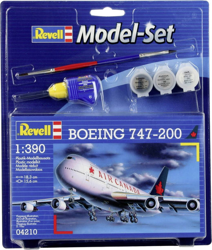 Revell - 1/390 Boeing 747 (Model set Incl.Paint)
