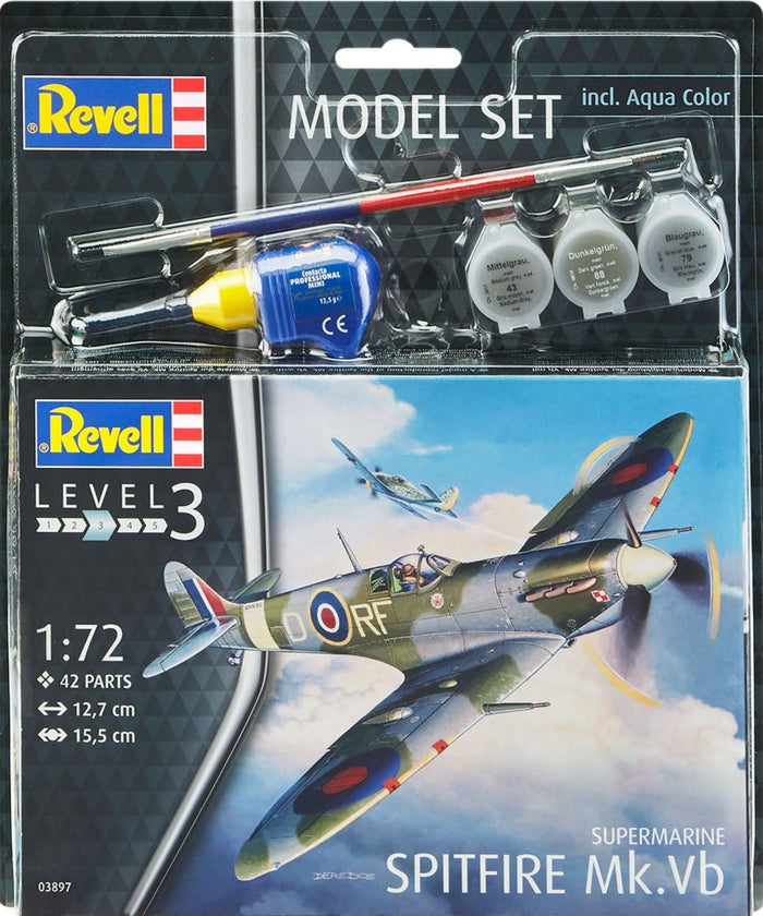 Revell - 1/72 Spitfire Mk. Vb (Model Set Incl. Paint)