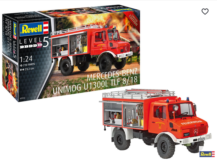 Revell - 1/24 Mercedes-Benz Unimog U 1300 L TLF 8/18